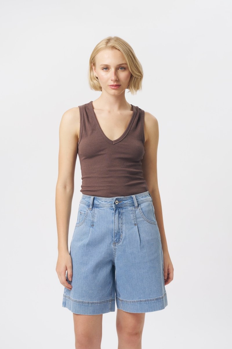 Bijou Short - Cord Light Blue Shorts Kireina
