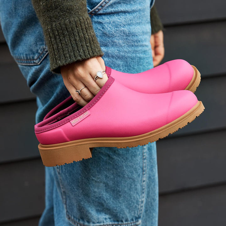 Billie Clog // Fuchsia Pink Gumboot Merry People