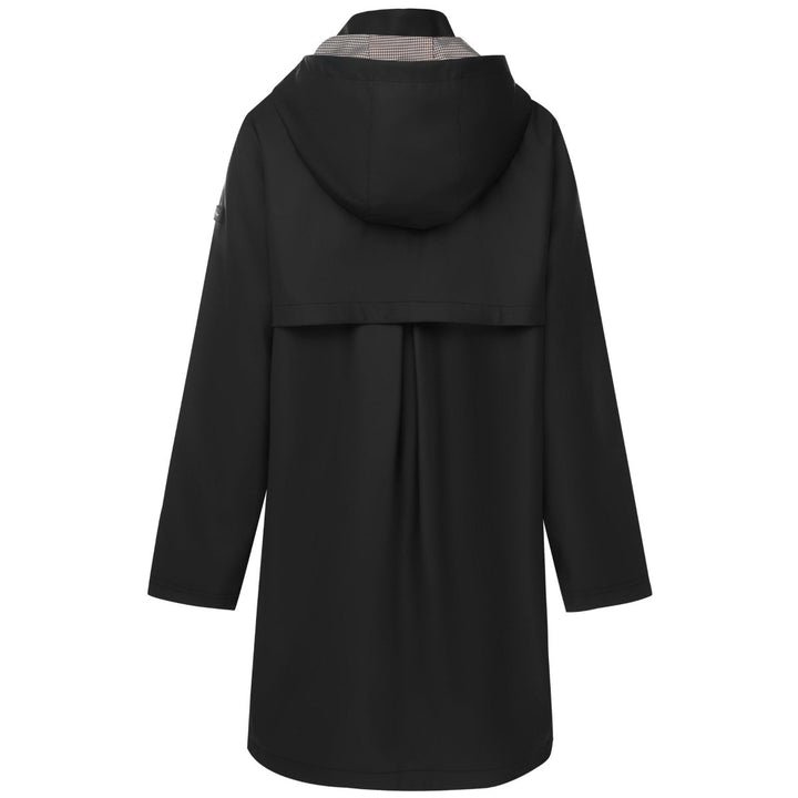 Billie Raincoat - Black/Choc Houndstooth Moke Apparel
