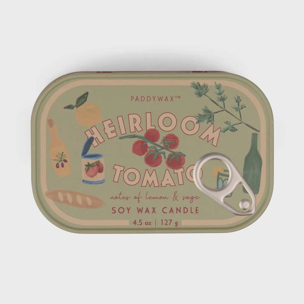 Bistro Tomato Printed Tin Candle - Heirloom Tomato PaddyWax