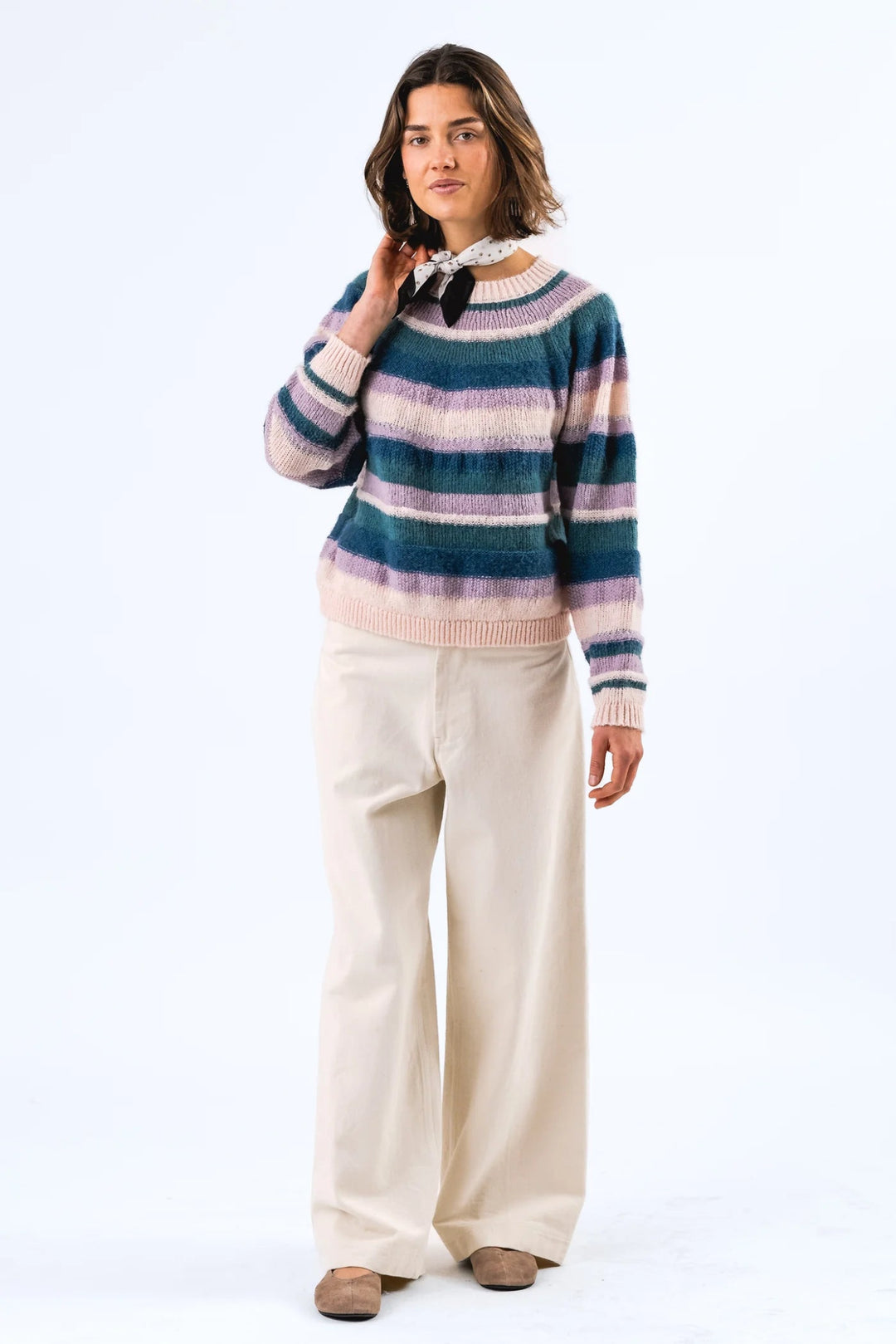 Bjork Jumper Knit LS - Lavender knit Lollys Laundry