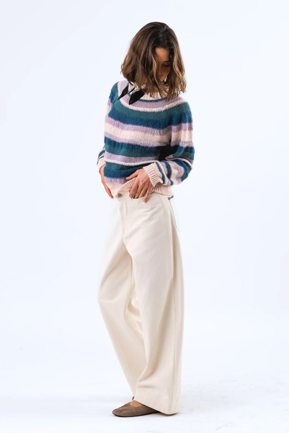 Bjork Jumper Knit LS - Lavender knit Lollys Laundry