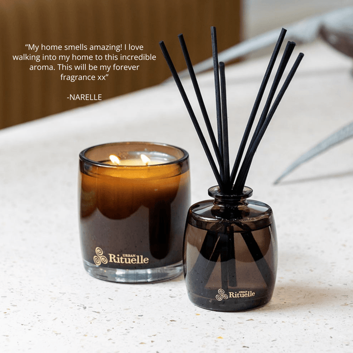 Black Amber, Rosewood &amp; Cedar Mini Fragrance Diffuser Set | 90ml - Stanleyandstone