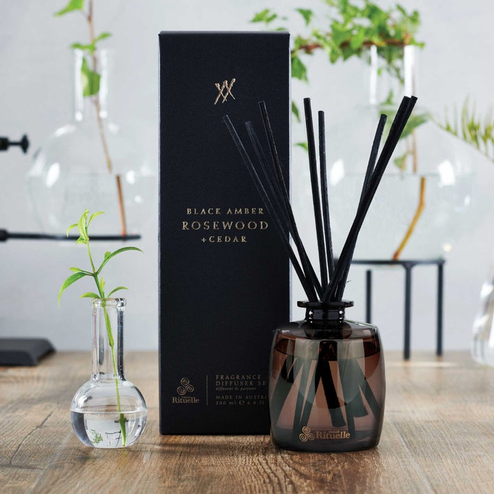 Black Amber, Rosewood &amp; Cedar<br> Fragrance Diffuser Set | 220ml - Stanleyandstone