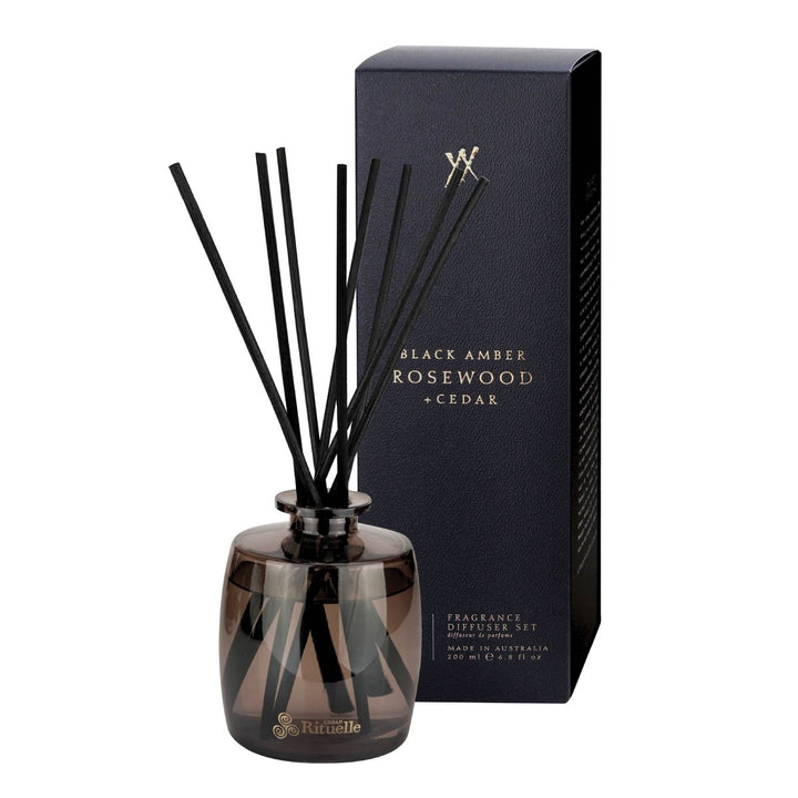 Black Amber, Rosewood &amp; Cedar<br> Fragrance Diffuser Set | 220ml - Stanleyandstone