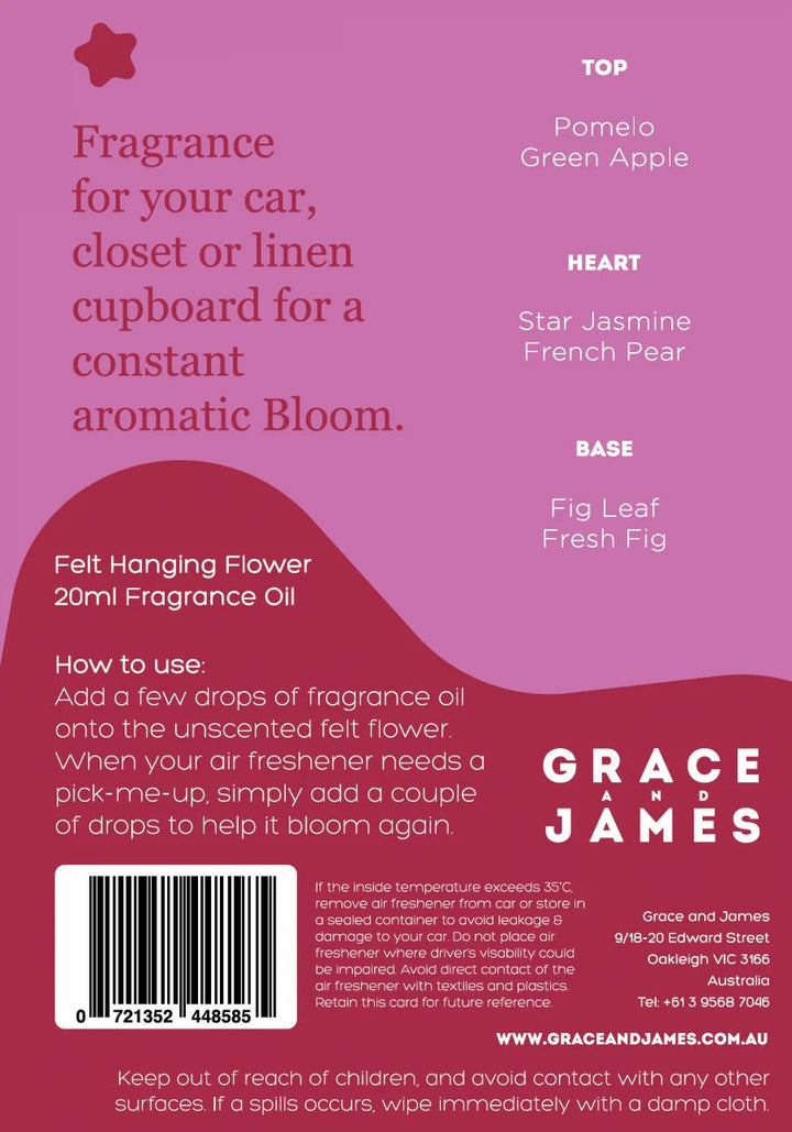 Bloom Collection - Turkish Fig & pear Felt air freshener air freshener Bloom Collection