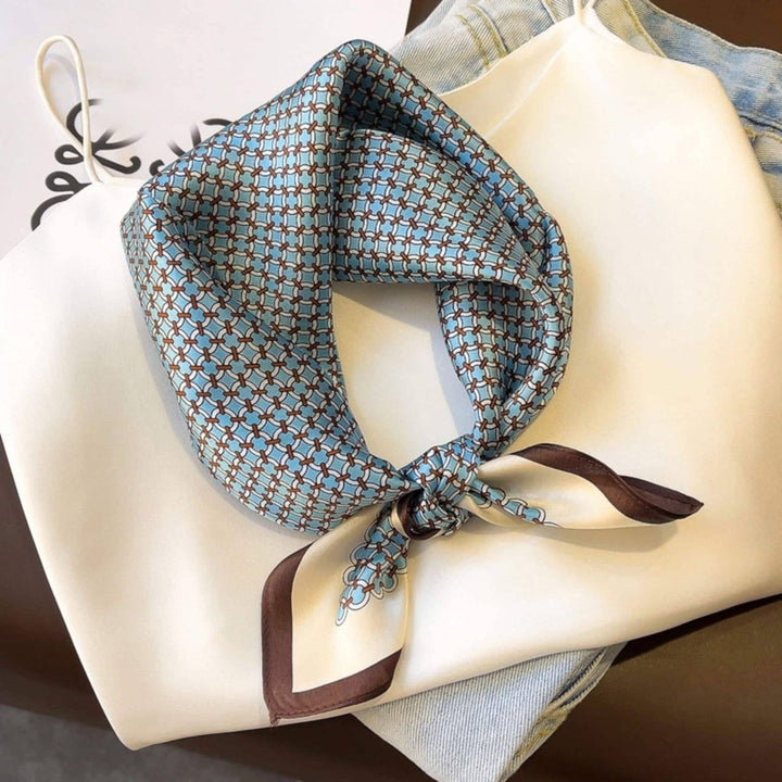 Blue Polka Dot 100% mulberry Silk Scarf accessories Stanleyandstone
