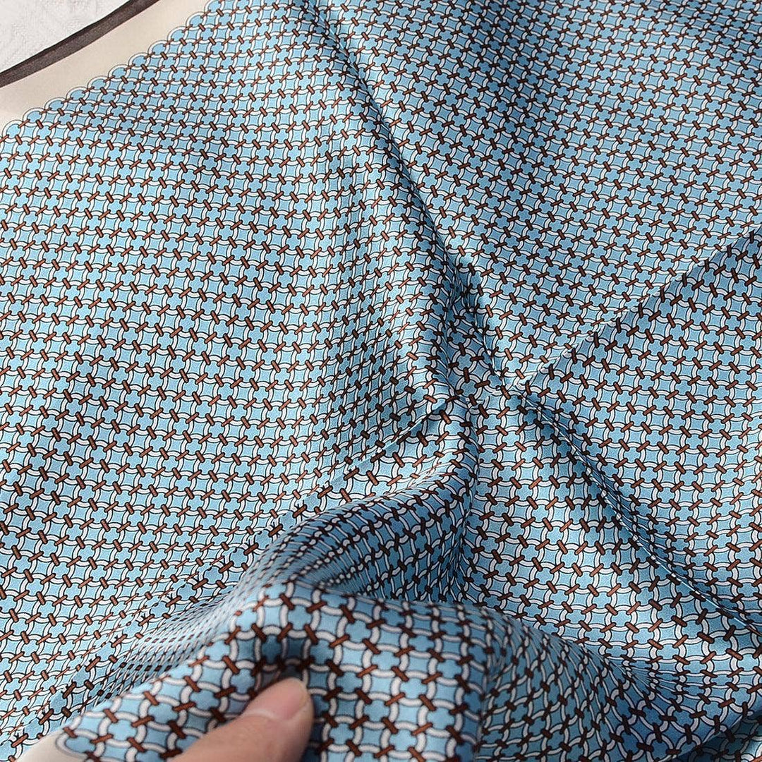 Blue Polka Dot 100% mulberry Silk Scarf accessories Stanleyandstone