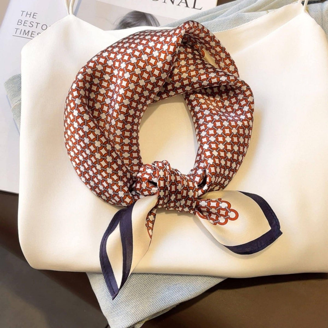 Blue Polka Dot 100% mulberry Silk Scarf accessories Stanleyandstone