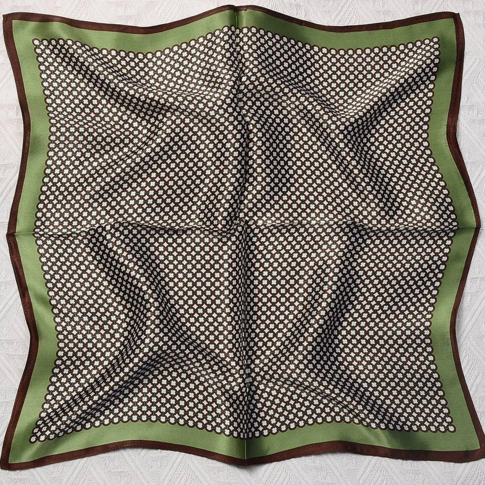 Blue Polka Dot 100% mulberry Silk Scarf accessories Stanleyandstone Green