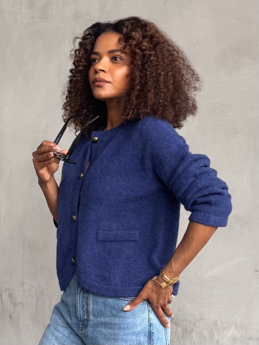 blur knit - sapphire Zoe Kratzmann