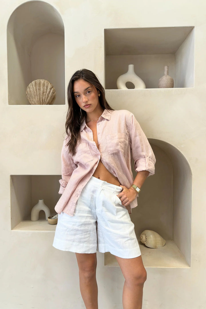 Blush - The Boyfriend Shirt by Hut Collective Shirt Hut