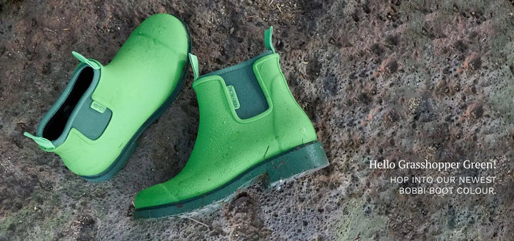 Bobbi Gumboot - Grasshopper Green *Last pairs Limited Gumboot Merry People