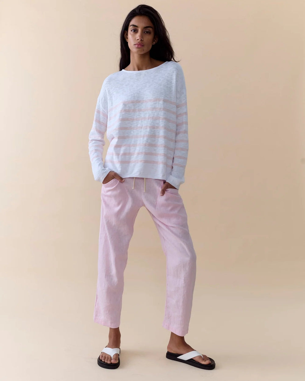 Bobbi Top - PInk Long Sleeve Tee Little Lies