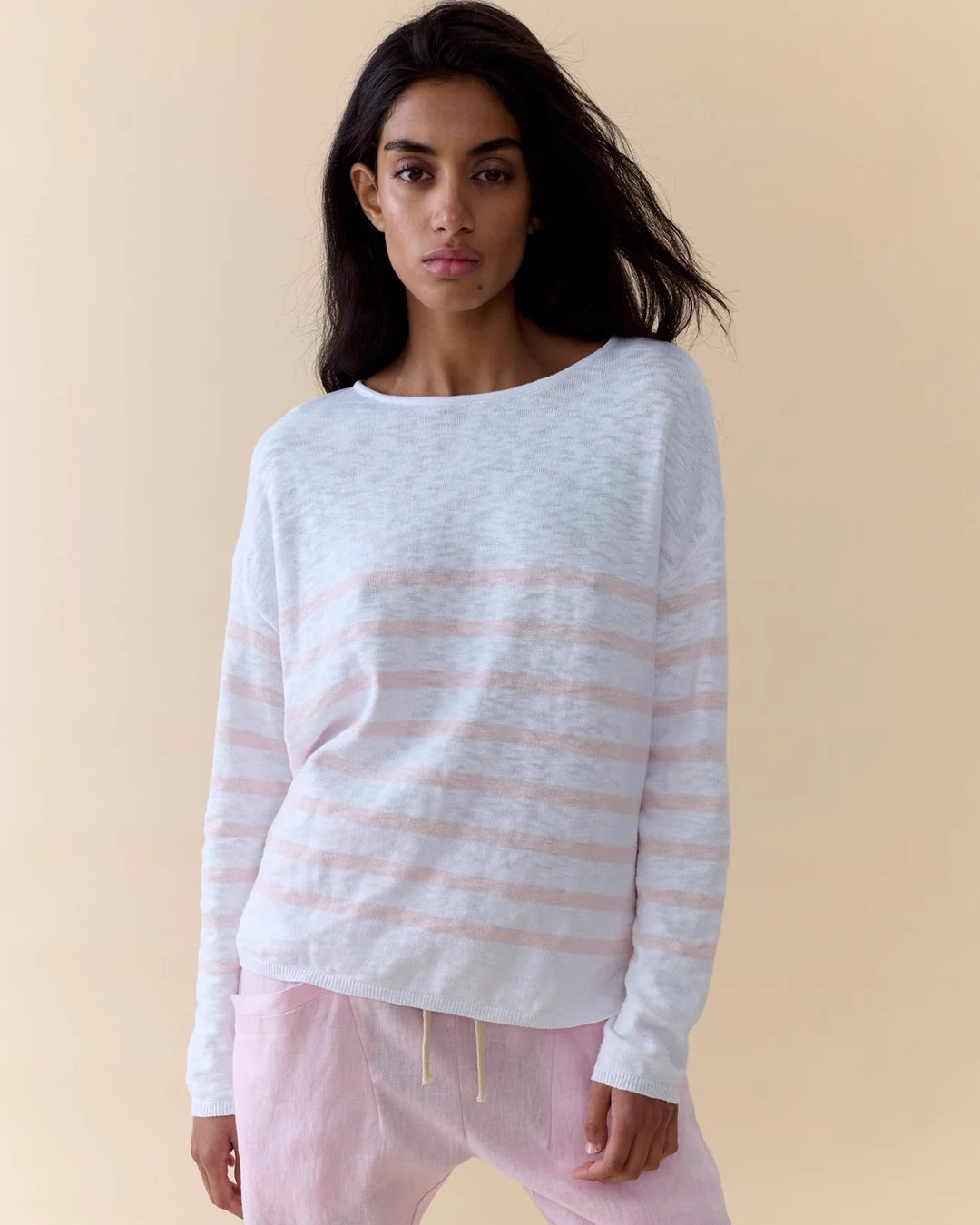 Bobbi Top - PInk Long Sleeve Tee Little Lies