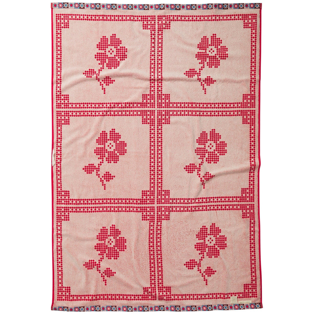 Bonny Bath Sheet - Poppy towel Sage &amp; Clare