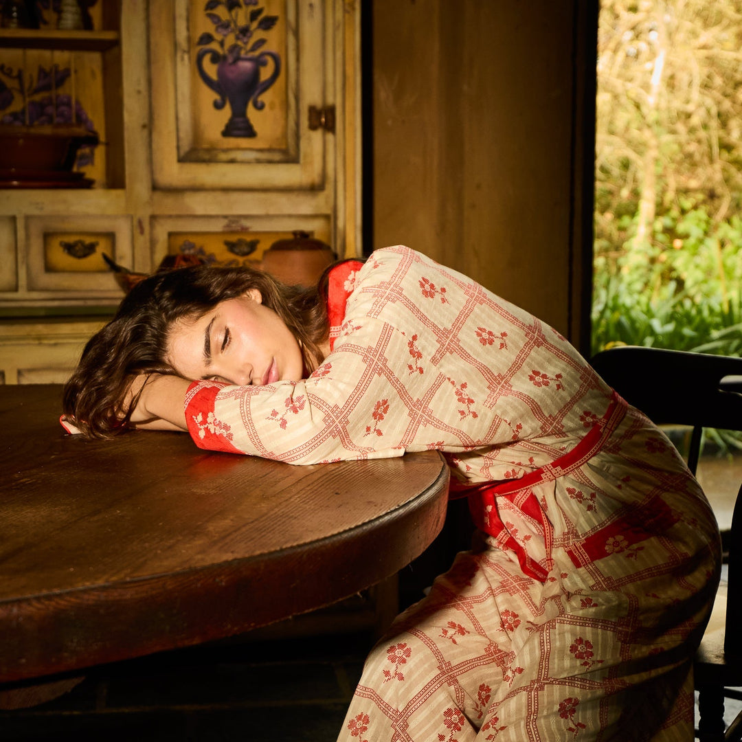 Bonny Cotton Robe - Poppy bath robe Sage &amp; Clare