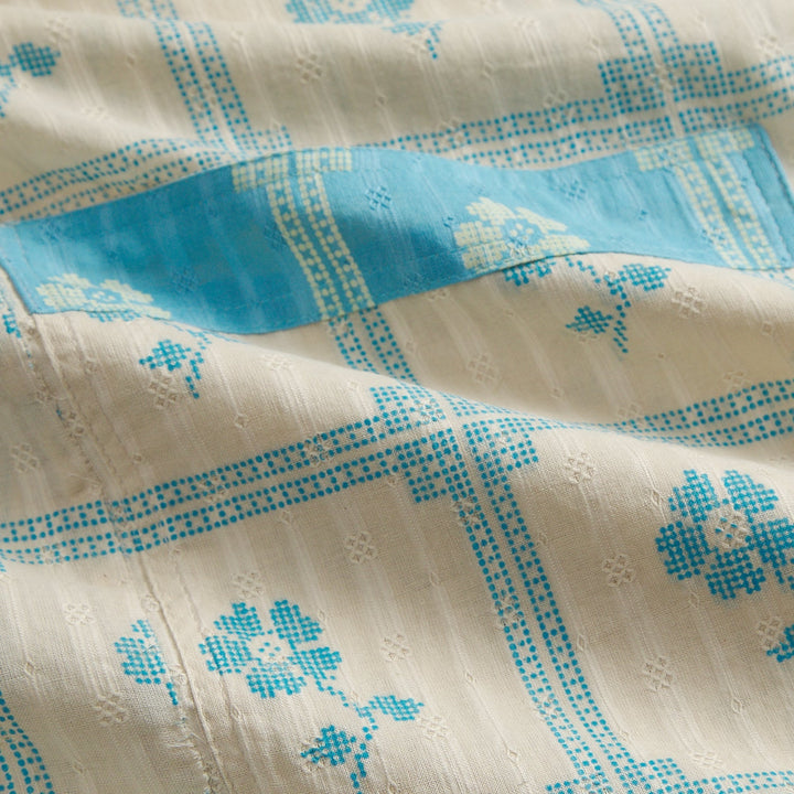 Bonny Cotton Robe - Turquoise bath robe Sage &amp; Clare