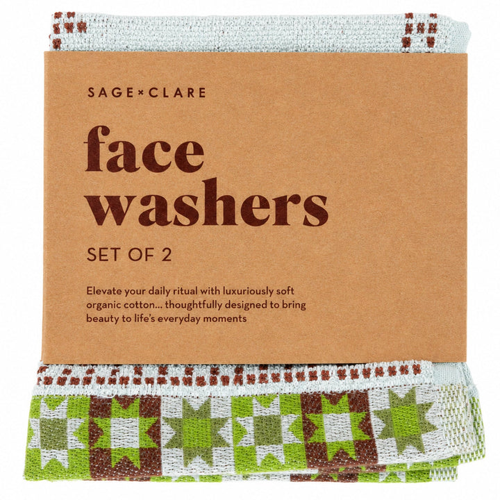 Bonny Face Washer Set - Fluorite towel Sage &amp; Clare