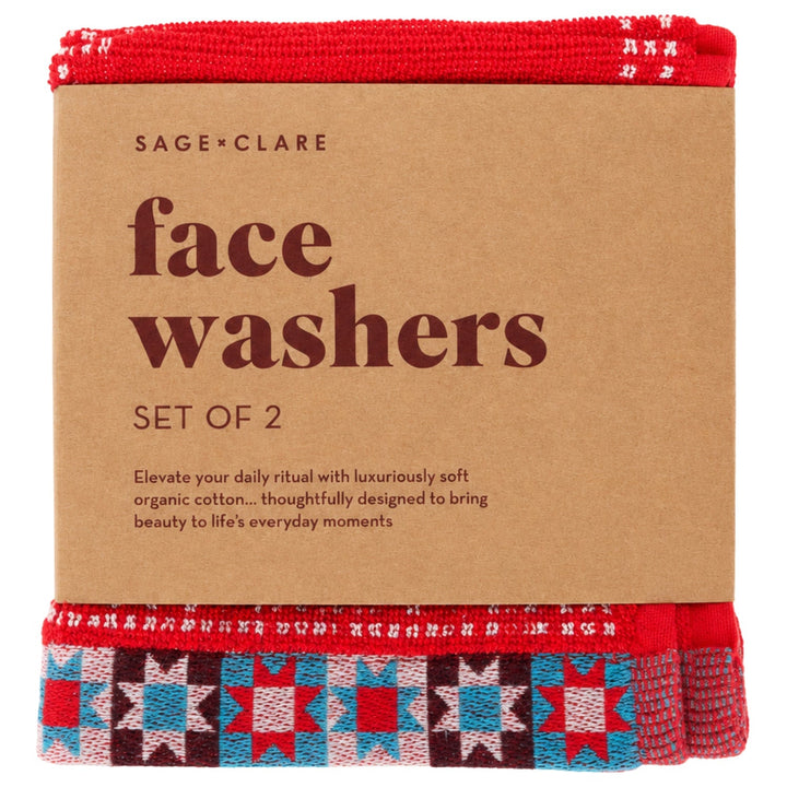 Bonny Face Washer Set - Poppy towel Sage &amp; Clare