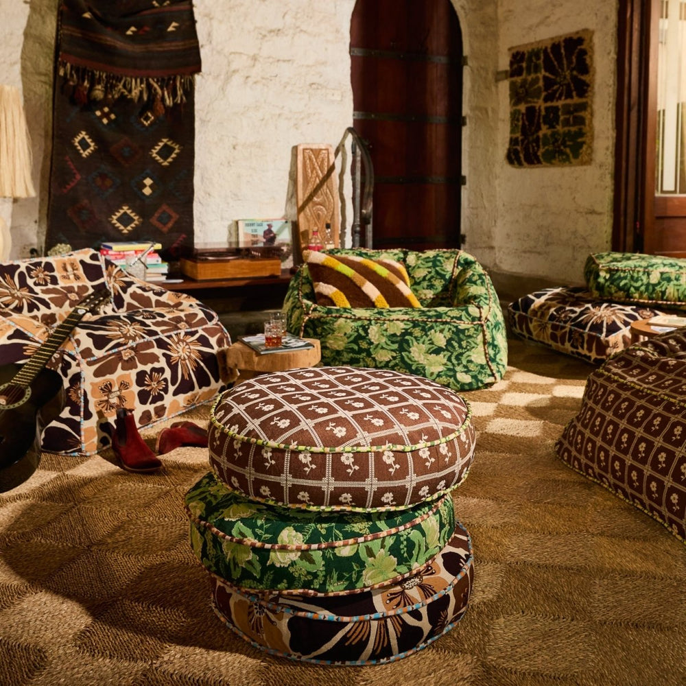 Bonny Jacquard Round Floor Cushion - Stanleyandstone