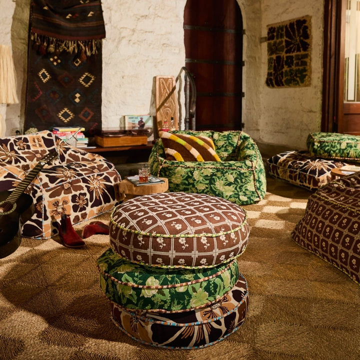 Bonny Jacquard Round Floor Cushion - Stanleyandstone
