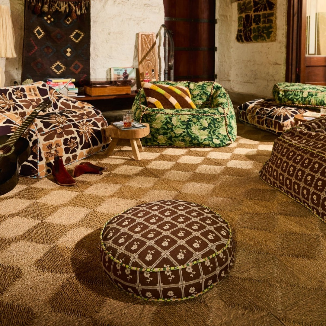 Bonny Jacquard Round Floor Cushion - Stanleyandstone