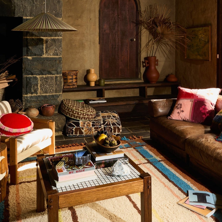 Bonny Jacquard Round Floor Cushion - Stanleyandstone