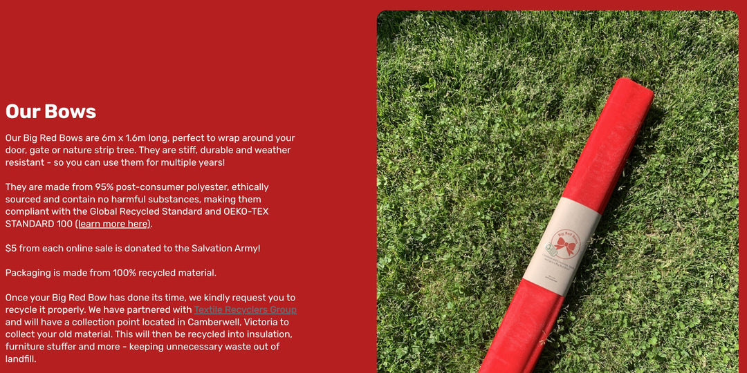 Big red bow - charity Stanleyandstone