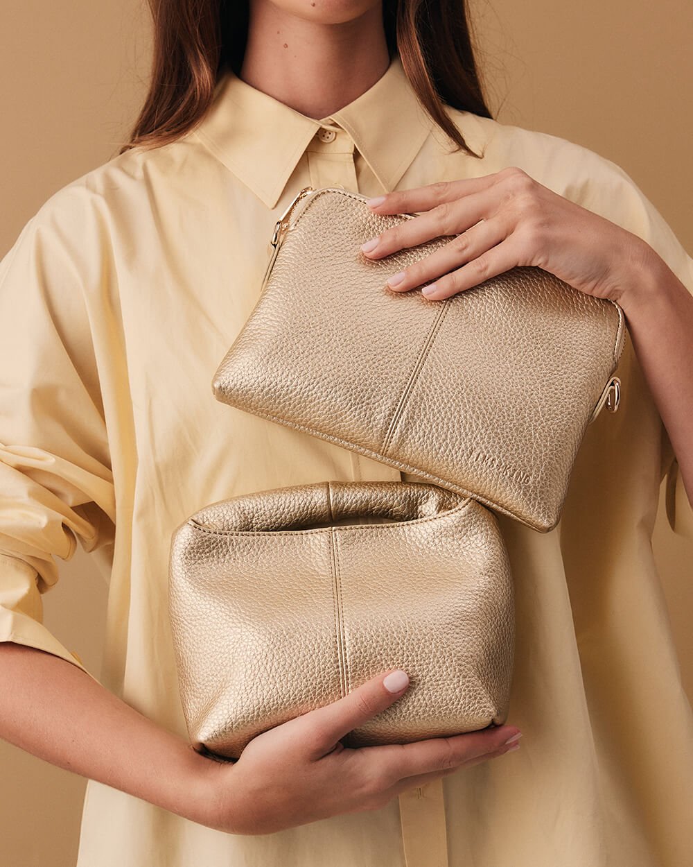 Bowery Crossbody - Gold handbag Elms and King