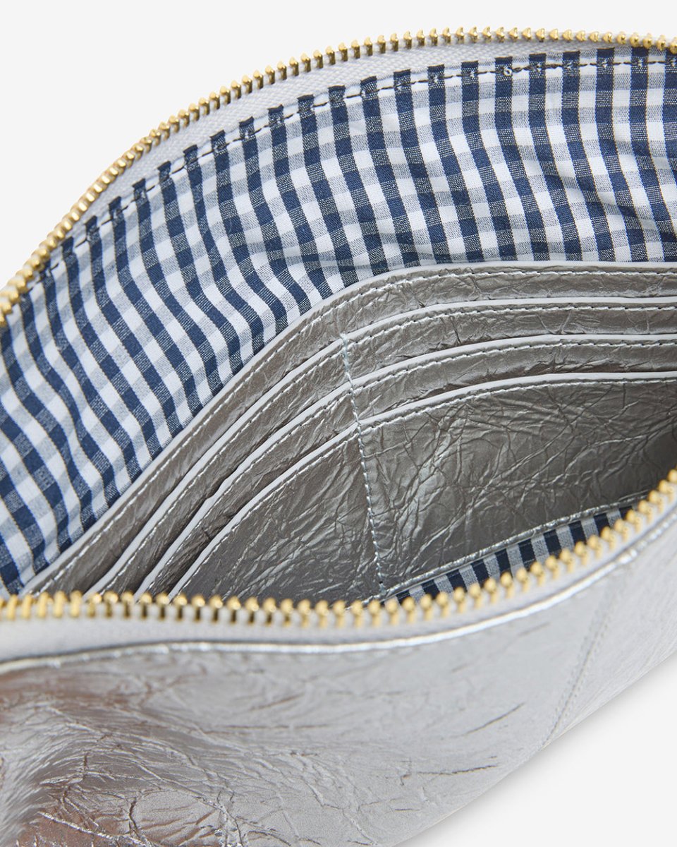 Bowery Crossbody - Silver Crinkle - Stanleyandstone