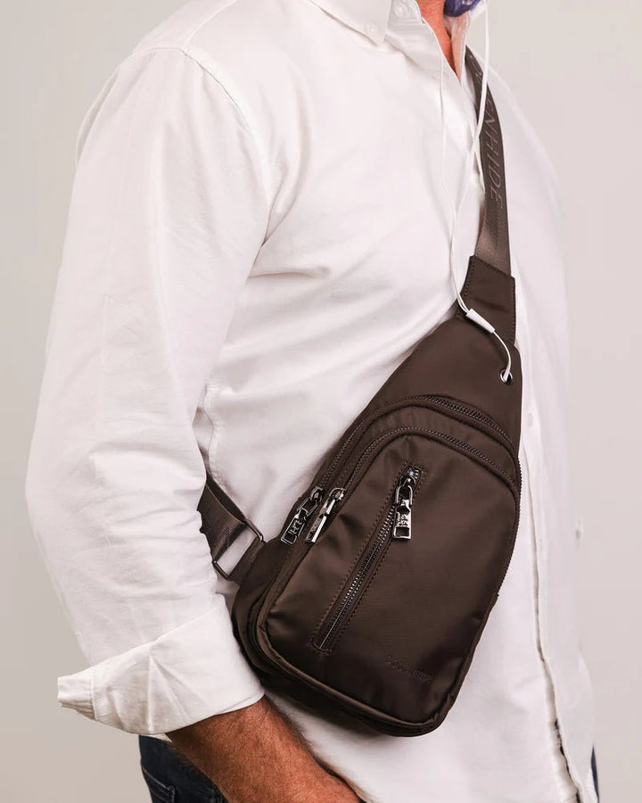 Boyd Sling Bag - Beige Handbag Louenhide