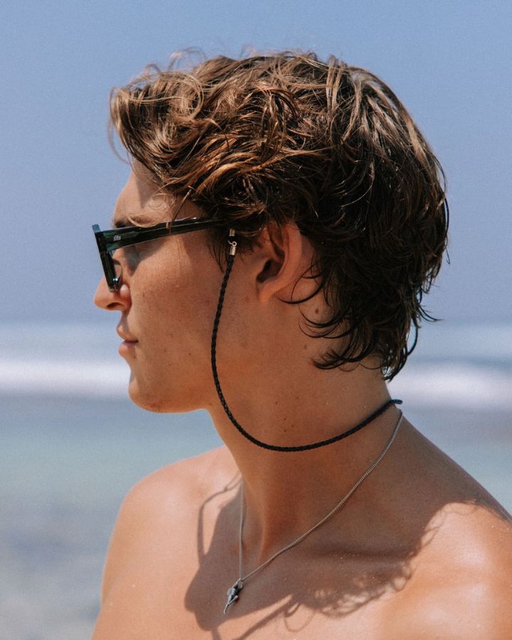 BRAIDED LEATHER SUNGLASSES CHAIN - Stanleyandstone