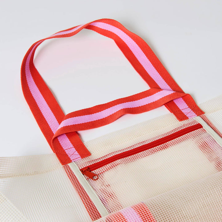 Mesh Oversized Tote – Ecru