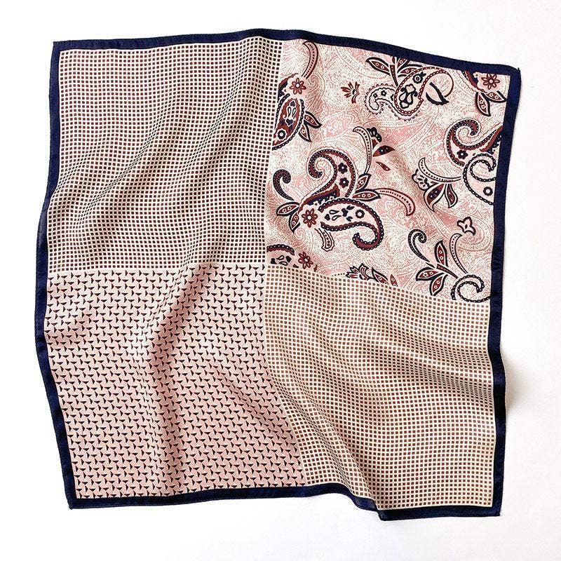 Polka Dot Paisley Pattern Patchwork silk scarf accessories Stanleyandstone