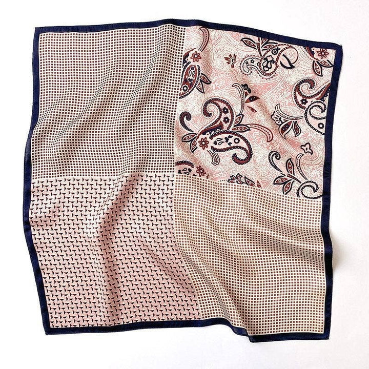 Polka Dot Paisley Pattern Patchwork silk scarf accessories Stanleyandstone