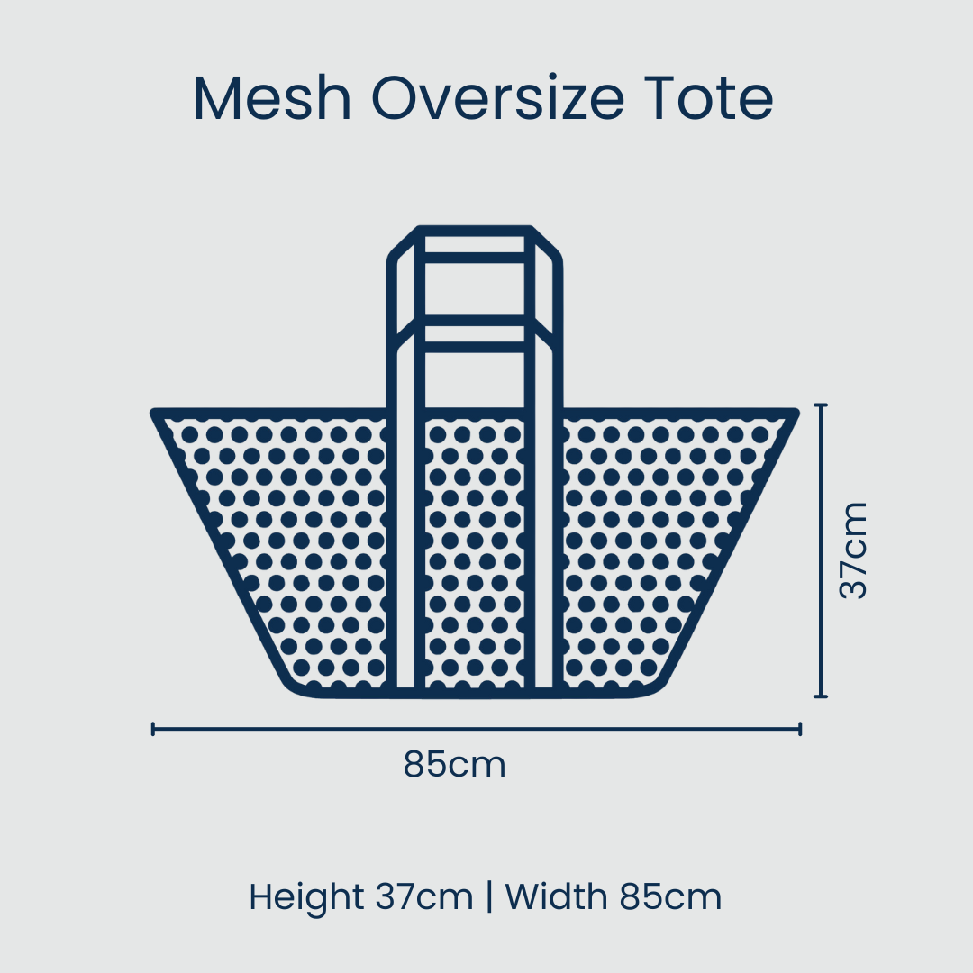 Mesh Oversized Tote – Ecru