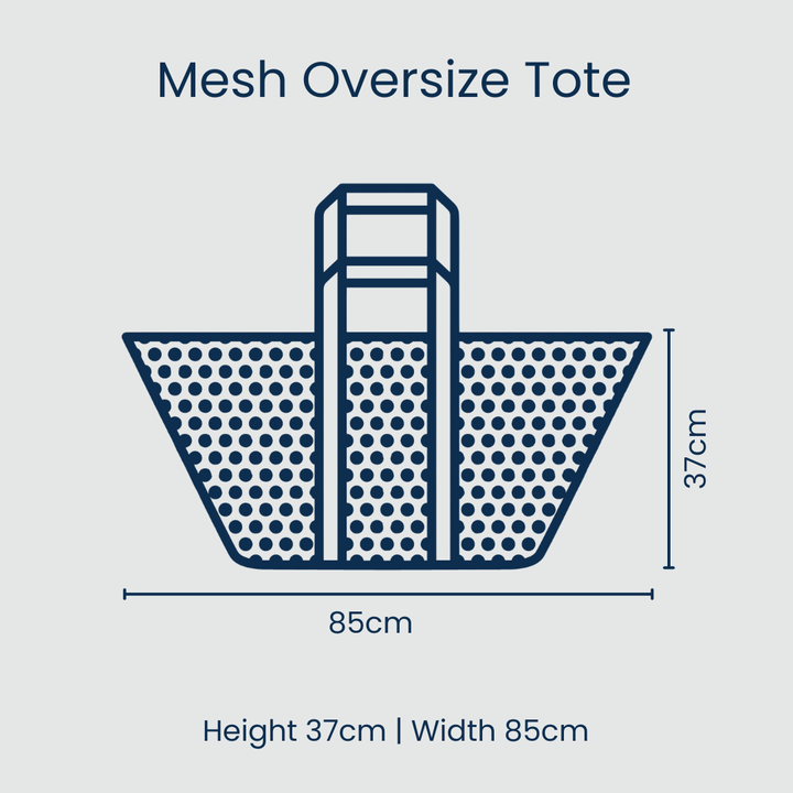 Mesh Oversized Tote – Ecru