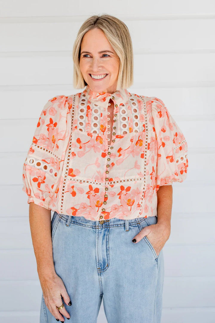 cabaret top - cherry Tulip - Stanleyandstone