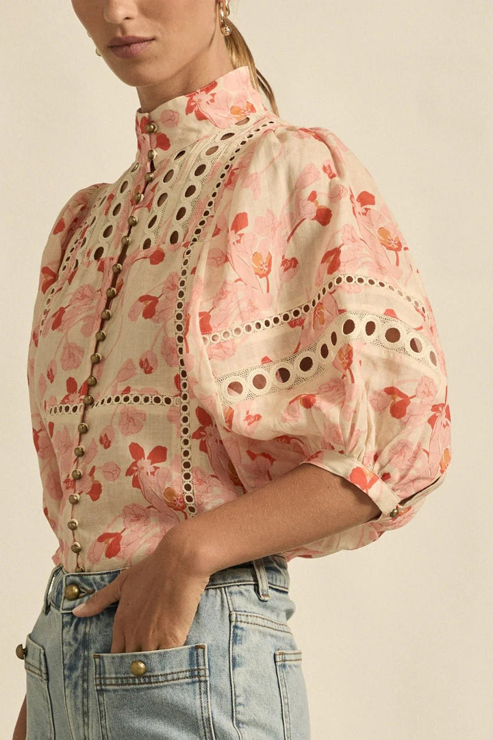 cabaret top - cherry Tulip - Stanleyandstone