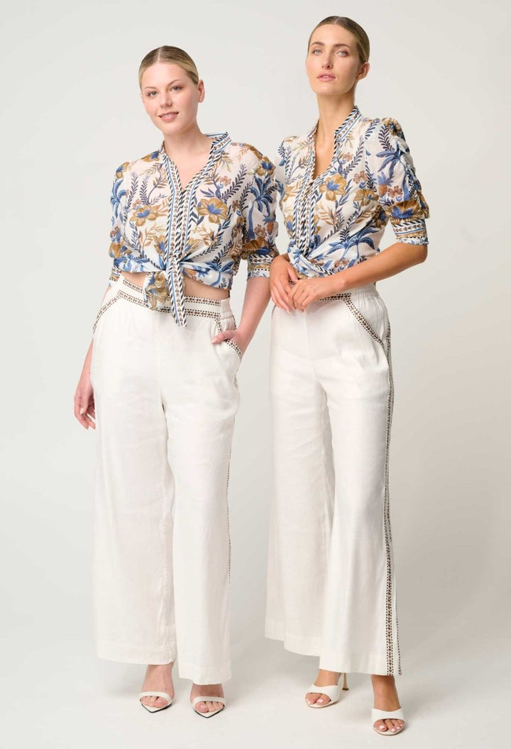 Calantha Cotton Silk Shirt in Golden Medina - Stanleyandstone