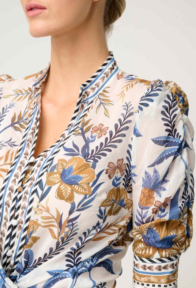 Calantha Cotton Silk Shirt in Golden Medina - Stanleyandstone