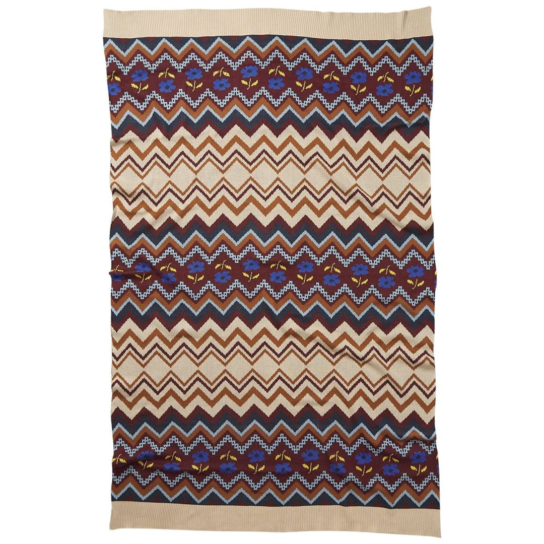 Calina Cotton Knit Blanket - Ink blanket Sage &amp; Clare