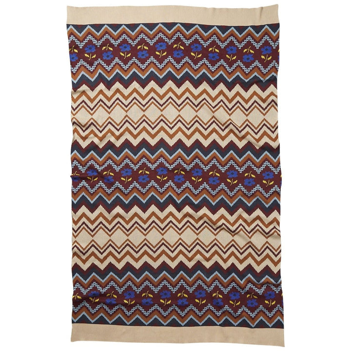Calina Cotton Knit Blanket - Ink blanket Sage &amp; Clare