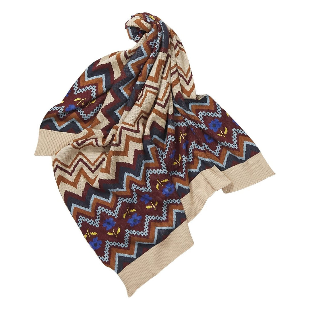 Calina Cotton Knit Blanket - Ink blanket Sage & Clare
