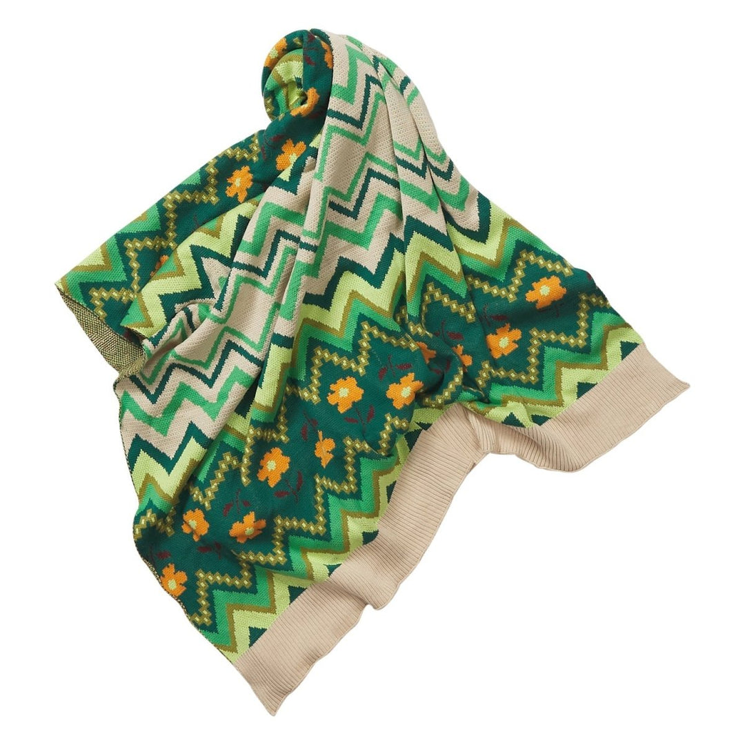 Calina Cotton Knit Blanket - Verdant blanket Sage & Clare