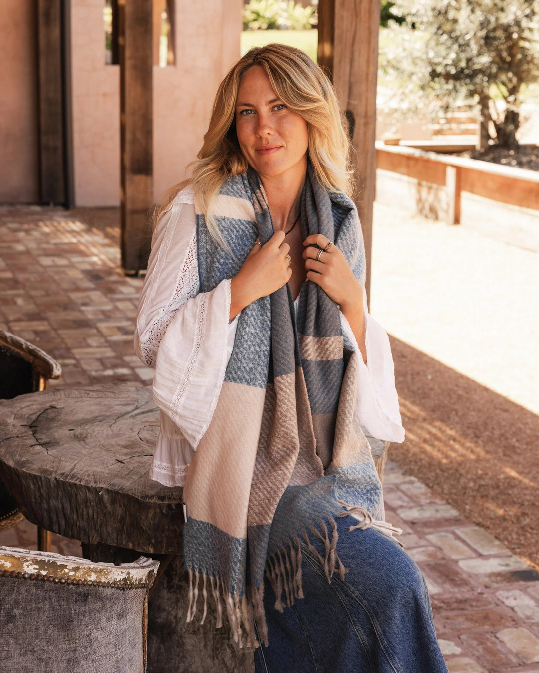 Cambridge Scarf - Chambray scarf Louenhide