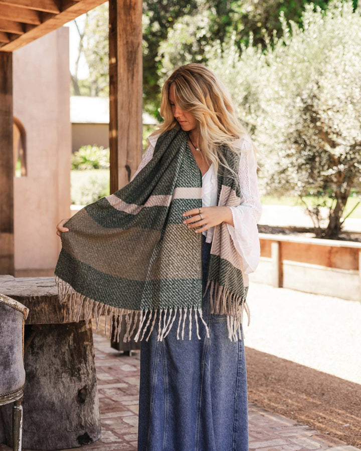 Cambridge Scarf - Forest Green scarf Louenhide