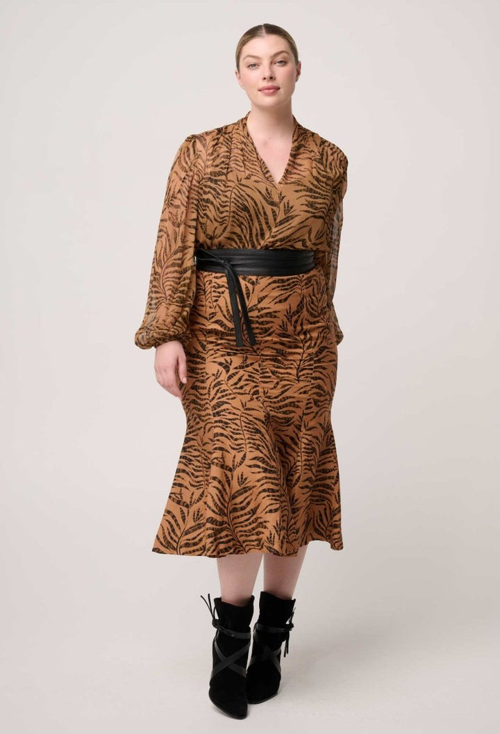 Camille Sheer Viscose Blouse in Exotica OnceWas