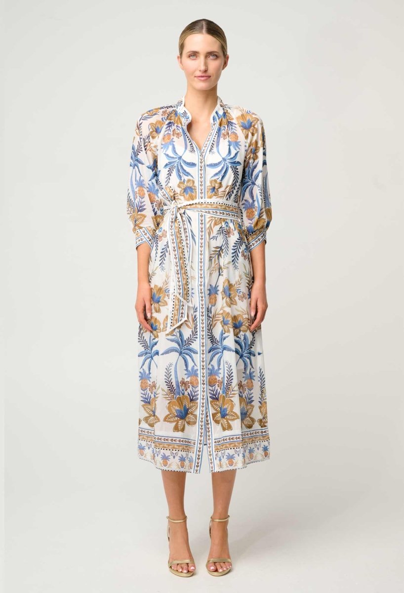 Carmen Cotton Silk Maxi Dress in Golden Medina Dress Once Was